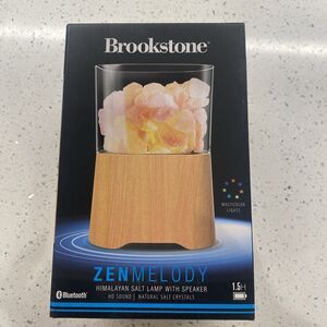 Brookstone Multicolor Himalayan Salt Lamp with Speaker